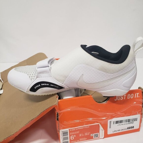 Nike Men\'s SuperRep Cycle‎ Cycling Shoes in White/black - Size 6.5